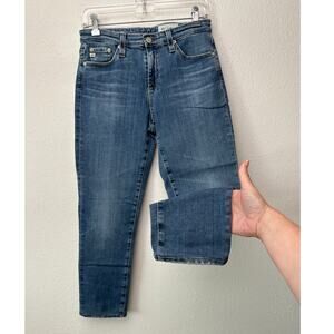 AG Prima Crop Cigarette Leg Jeans Medium Wash Women’s US 27 Stretch Denim